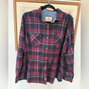 EUC Legendary Whitetails Women’s Plaid Flannel Shirt - Red and Blue